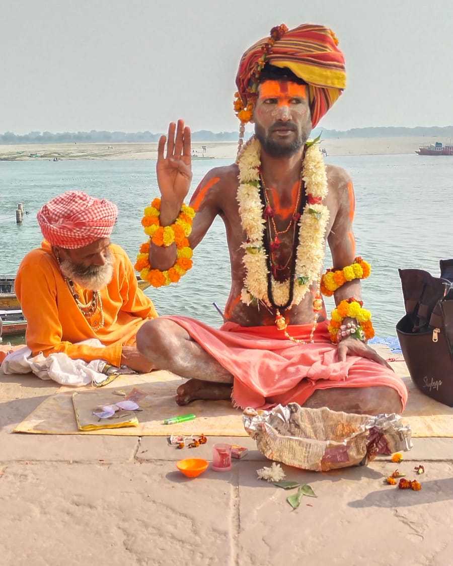 Yoga session at Assi Ghat