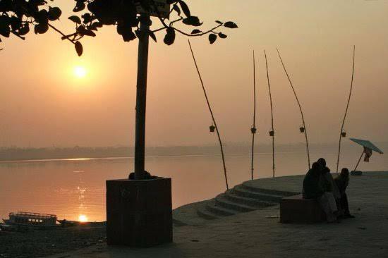 Assi Ghat in sunrise light