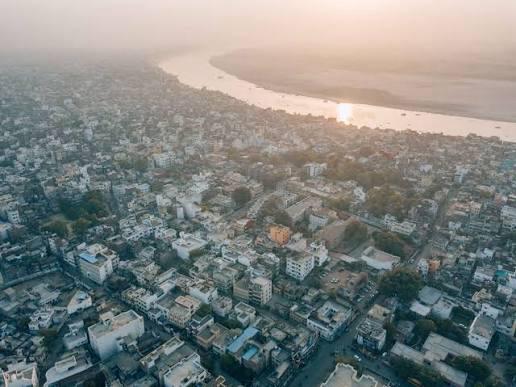 Panoramic view of Varanasi cityscape