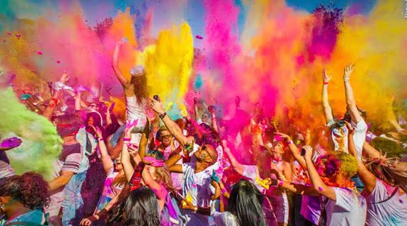 Holi colors and Diwali lights in Varanasi